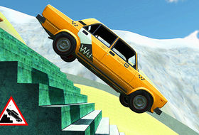 Ramp Jump Car Crash